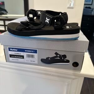 Hurley Women’s Black and White Sandals